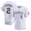C.Rockies #2 Tyler Freeman Player White Limited Home Edoa Stitched Jerseys