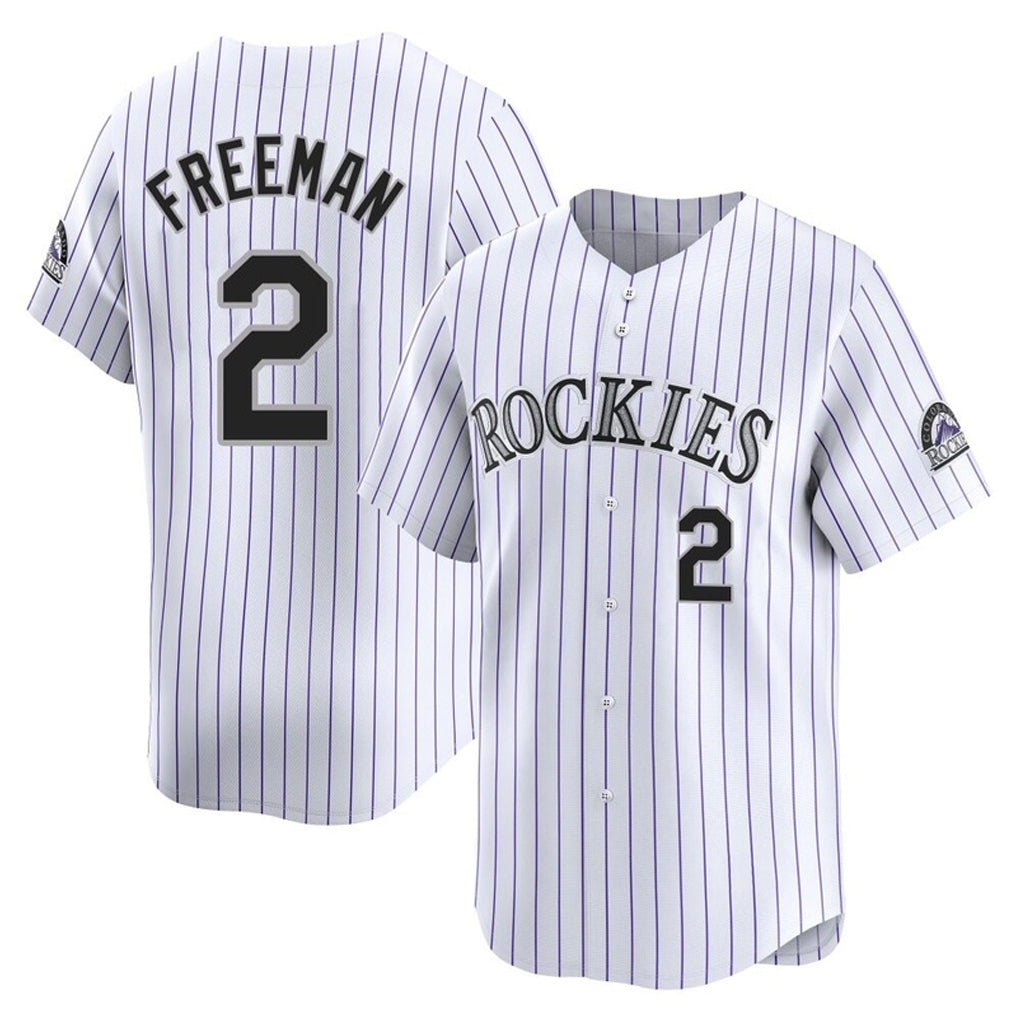 C.Rockies #2 Tyler Freeman Player White Limited Home Edoa Stitched Jerseys