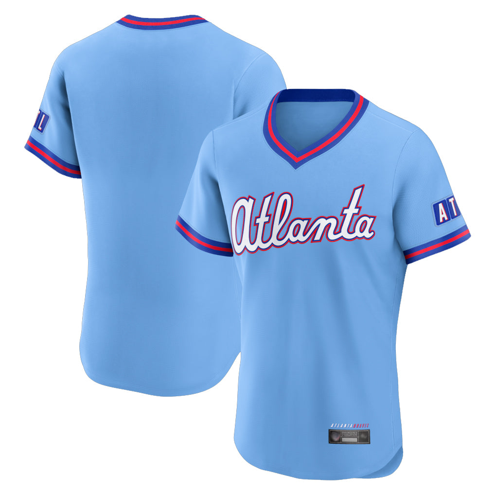 A.Braves ## Braves Blank Player Powder Blue 2026 City Connect T-shirt Limited Elite Home Game Edoa Stitched Jerseys