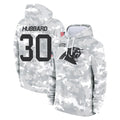 C.Panthers #30 Chuba Hubbard Player Arctic Camo Salute to Service Pullover Hoodies Limited Game Edoa Stitched Jerseys