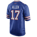 B.Bills #17 Josh Allen Player Royal Home Game Edoa Stitched Jerseys