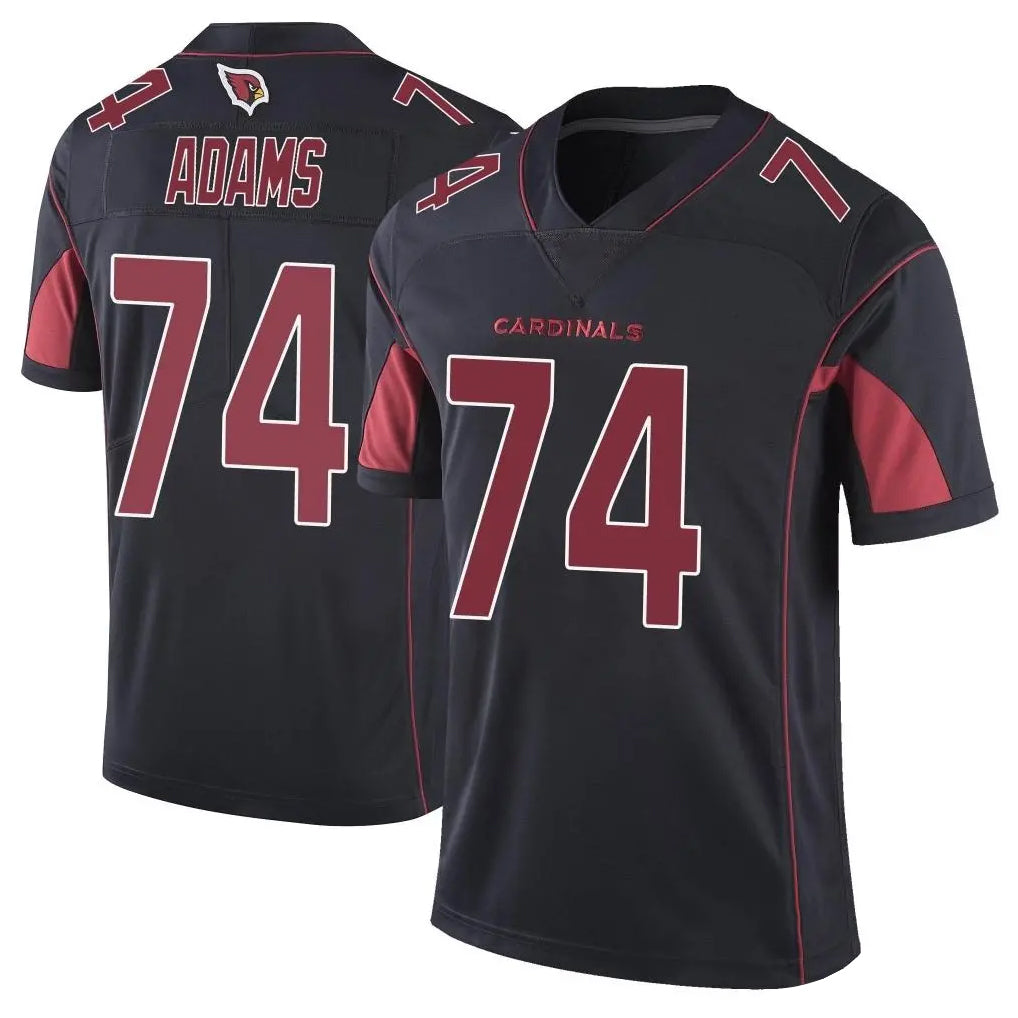 A.Cardinals #74 Isaiah Adams Player Black Limited Elite Home Game Edoa Stitched Jerseys