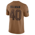 A.Cardinals #40 Pat Tillman Player Brown Salute To Service Limited Edoa Stitched Jerseys