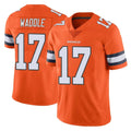 D.Broncos #17 Jaylen Waddle Player Orange Vapor Untouchable Limited Home Game Edoa Stitched Jerseys