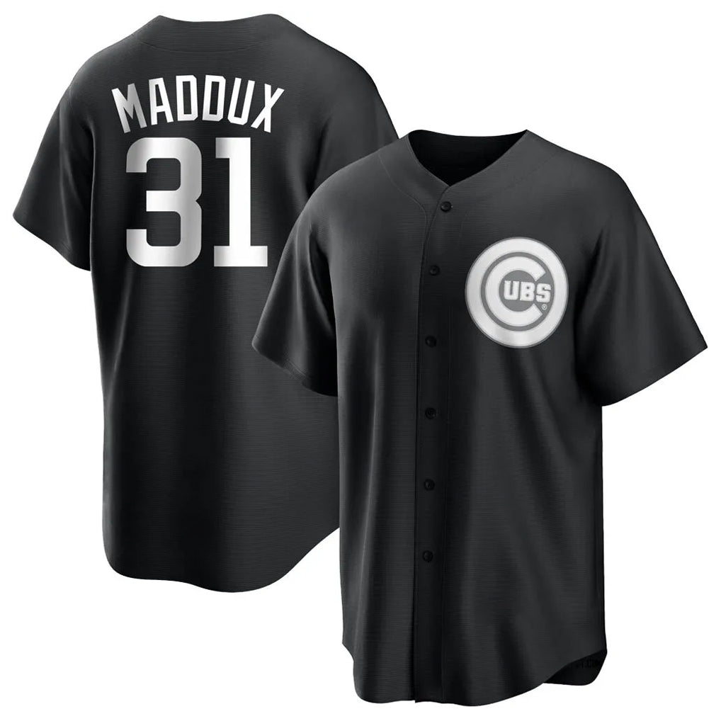 C.Cubs #31 Greg Maddux Player Black Game Edoa Stitched Jerseys
