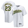 Athletics #23 Shea Langeliers Player White Home Game Edoa Stitched Jerseys