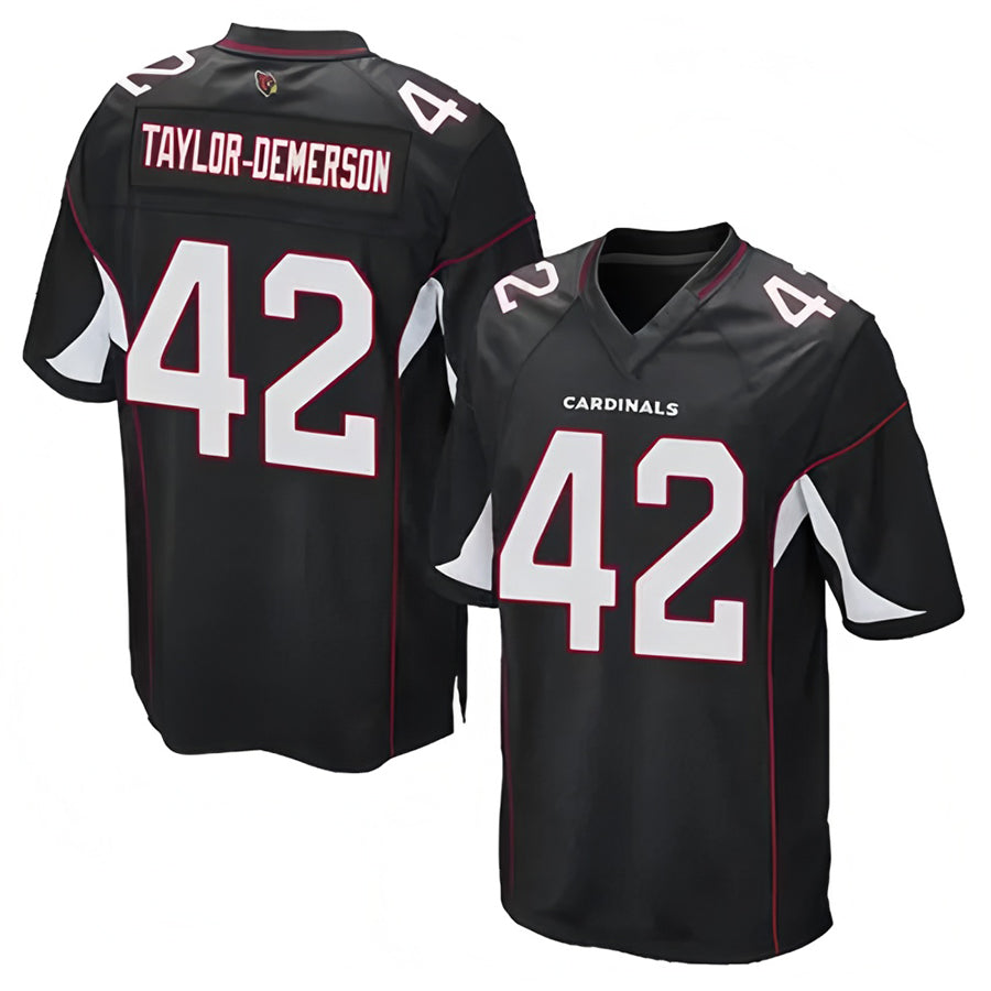 A.Cardinals #42 Dadrion Taylor-Demerson Player Black Game Edoa Stitched Jerseys