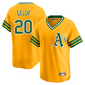Athletics #20 Zack Gelof Player Gold Cooperstown Collection T-shirt Game Edoa Stitched Jerseys