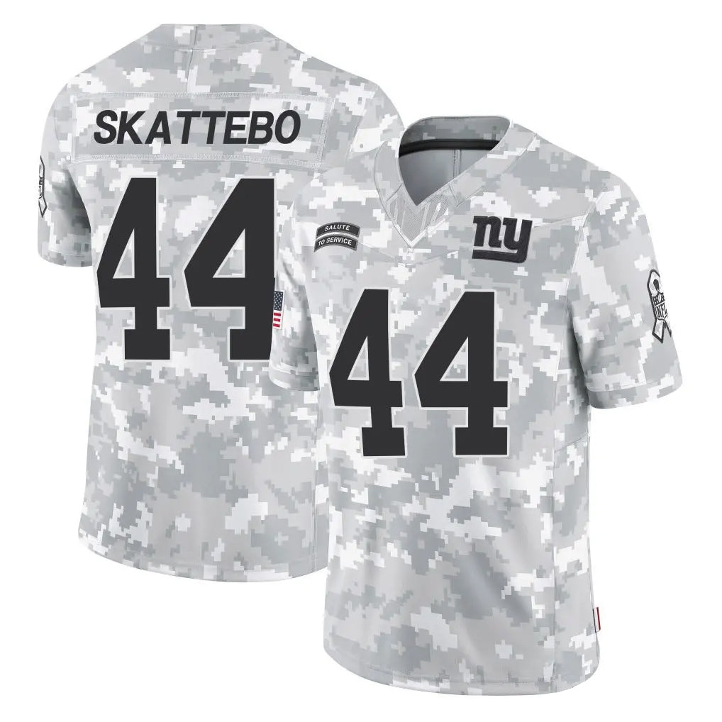 NY.Giants #44 Cam Skattebo Player Arctic Camo Salute To Service Limited Game Edoa Stitched Jerseys