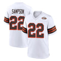 C.Browns #22 Dylan Sampson Player White Alternate Home Game Edoa Stitched Jerseys