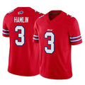 B.Bills #3 Damar Hamlin Player Red Vapor F.U.S.E. Jersey Limited Home Game Edoa Stitched Jerseys