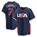A.Diamondbacks #7 Corbin Carroll Player Navy USA 2026 World Classic Home Game Edoa Stitched Jerseys