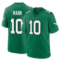 P.Eagles #10 Braden Mann Player Green Kelly Alternate Home Game Edoa Stitched Jerseys