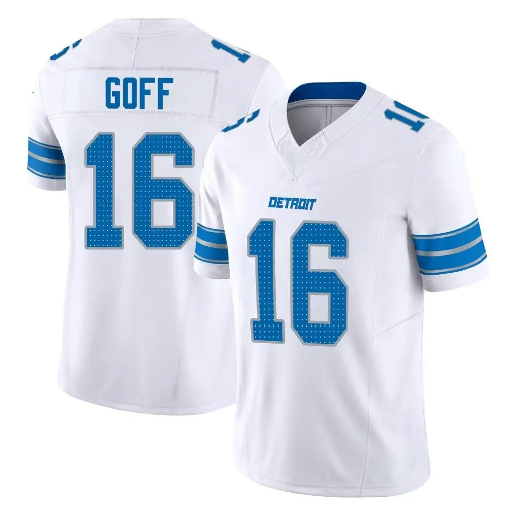 D.Lions #16 Jared Goff Player White Limited Vapor F.U.S.E. Alternate Home Game Edoa Stitched Jerseys