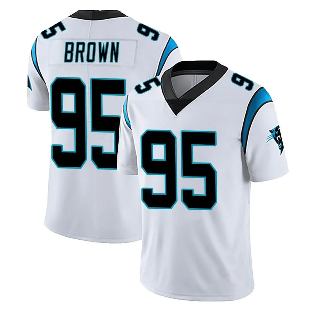C.Panthers #95 Derrick Brown Player White Vapor Untouchable Limited Game Edoa Stitched Jerseys