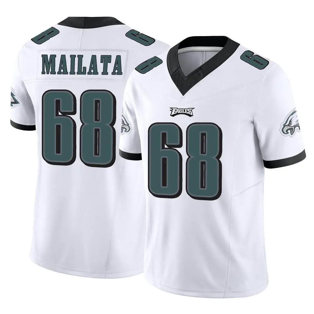 P.Eagles #68 Jordan Mailata Player White Limited Vapor F.U.S.E. Home Game Edoa Stitched Jerseys