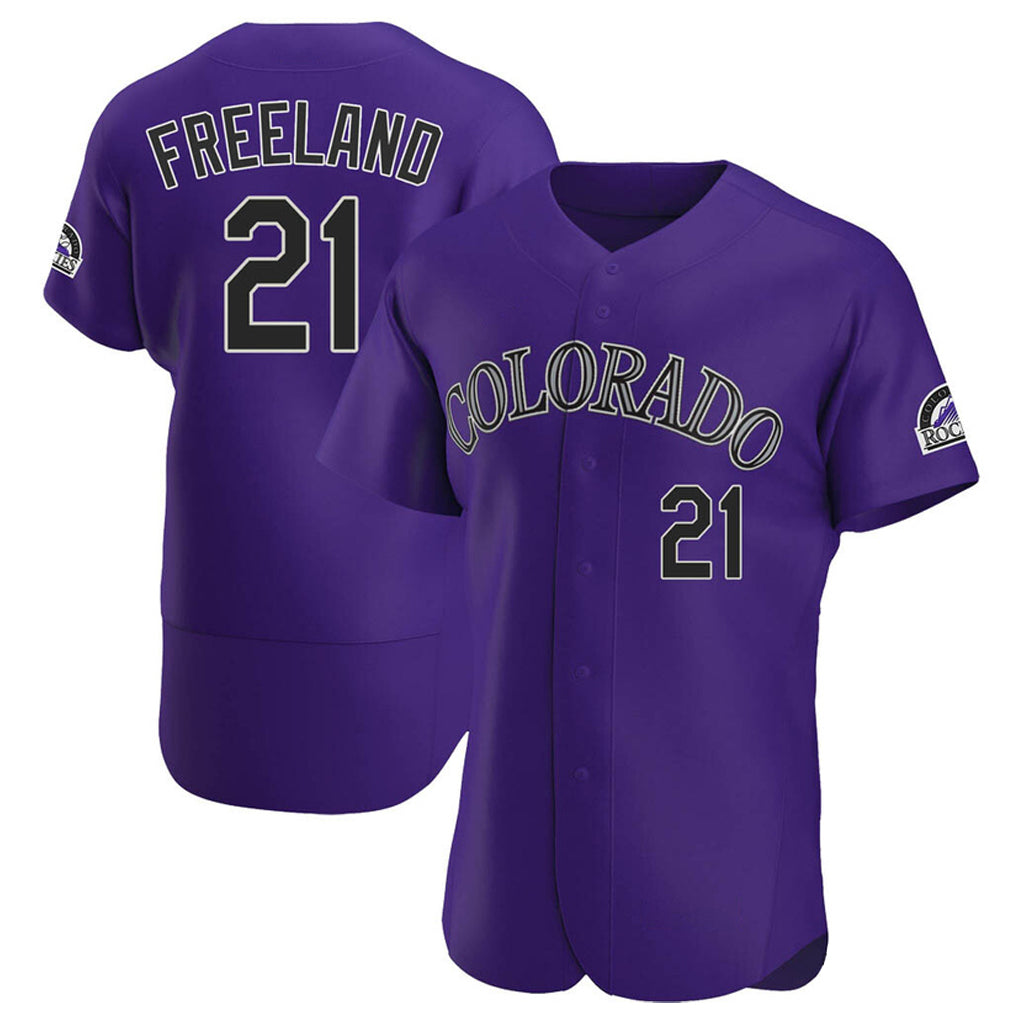 C.Rockies #21 Kyle Freeland Player Purple Limited Elite Home Edoa Stitched Jerseys