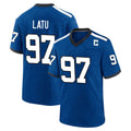 IN.Colts #97 Laiatu Latu Player Royal Alternate Indiana Nights Home Game Edoa Stitched Jerseys