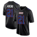 NY.Giants #21 Paulson Adebo Player Carbon Fashion Limited Home Game Edoa Stitched Jerseys