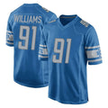 D.Lions #91 Tyleik Williams Player Blue Home Game Edoa Stitched Jerseys