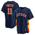 H.Astros #11 Cam Smith Player Navy Home Game Edoa Stitched Jerseys