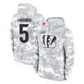 C.Bengals #5 Tee Higgins Player Arctic Camo Salute to Service Pullover Hoodie Limited Edoa Stitched Jerseys