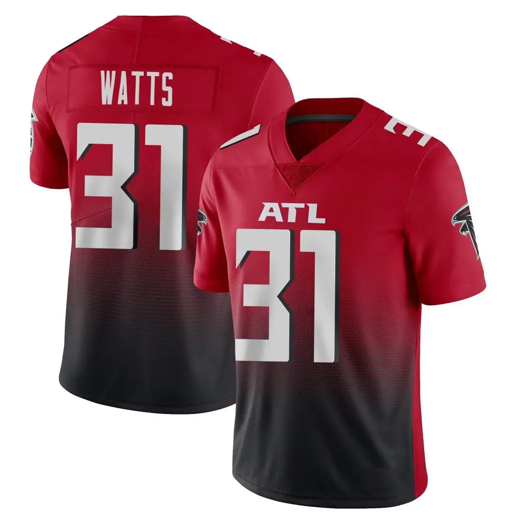 A.Falcons #31 Xavier Watts Player Red Vapor Untouchable Limited Home Game Edoa Stitched Jerseys