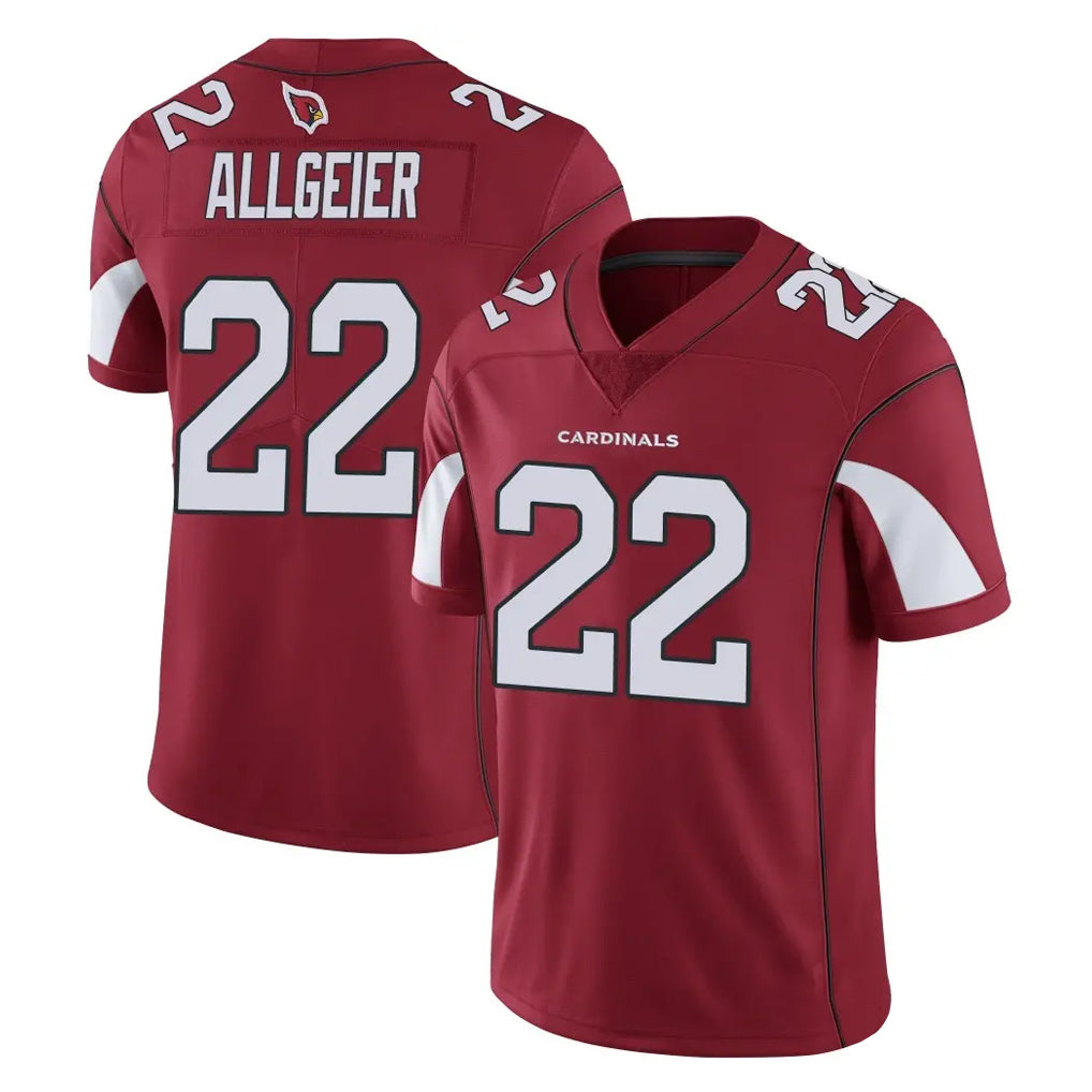 A.Cardinals #22 Tyler Allgeier Player Cardinal Vapor Limited Home Game  Edoa Stitched Jerseys