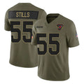 A.Cardinals #55 Dante Stills Player Olive Salute To Service Limited Home Game Edoa Stitched Jerseys