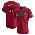A.Diamondbacks #4 Ketel Marte Player Red Limited Elite Home Game Edoa Stitched Jerseys