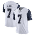 D.Cowboys #7 Rashan Gary Player White-Navy Limited Color Rush Vapor Untouchable Home Game Edoa Stitched Jerseys
