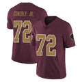 W.Commanders #72 Josh Conerly Jr. Player Burgundy Alternate Vapor Untouchable Home Game Edoa Stitched Jerseys