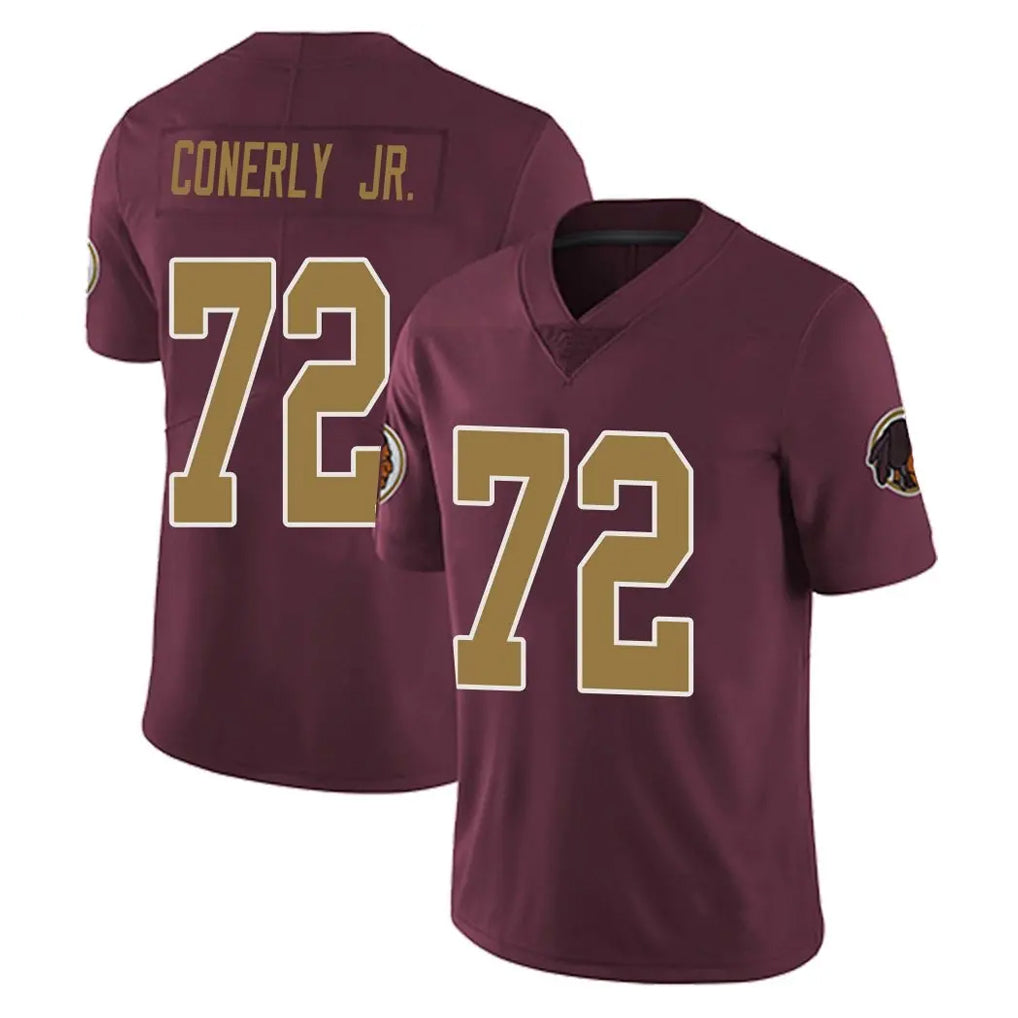 W.Commanders #72 Josh Conerly Jr. Player Burgundy Alternate Vapor Untouchable Home Game Edoa Stitched Jerseys