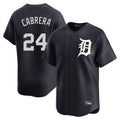 D.Tigers #24 Miguel Cabrera Player Navy Home Limited Game Edoa Stitched Jerseys