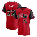 C.White Sox #72 Carlton Fisk Player Red City Connect Limited Elite Home Edoa Stitched Jerseys