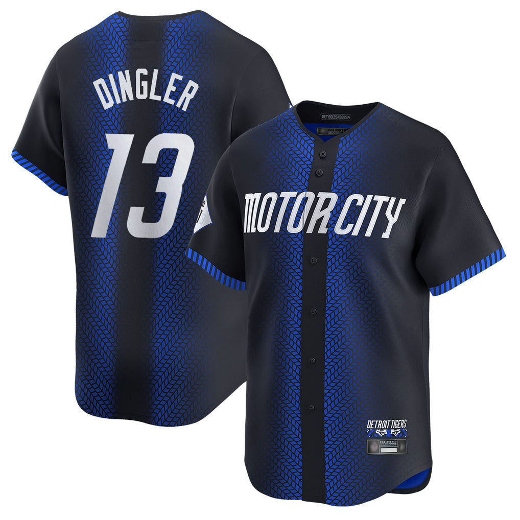 D.Tigers #13 Dillon Dingler Player Navy City Connect Home Limited Edoa Stitched Jerseys