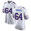 B.Bills #64 O'Cyrus Torrence Player White Alternate Game Edoa Stitched Jerseys