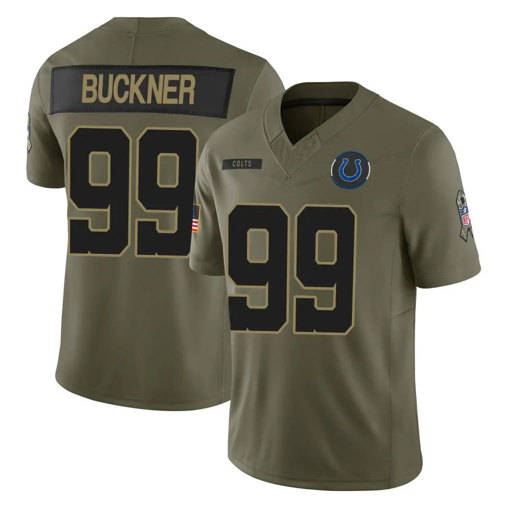 IN.Colts #99 DeForest Buckner Player Olive 2025 Salute To Service Limited Game Edoa Stitched Jerseys
