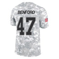 B.Bills #47 Christian Benford Player Arctic Camo Salute to Service Limited Edoa Stitched Jerseys
