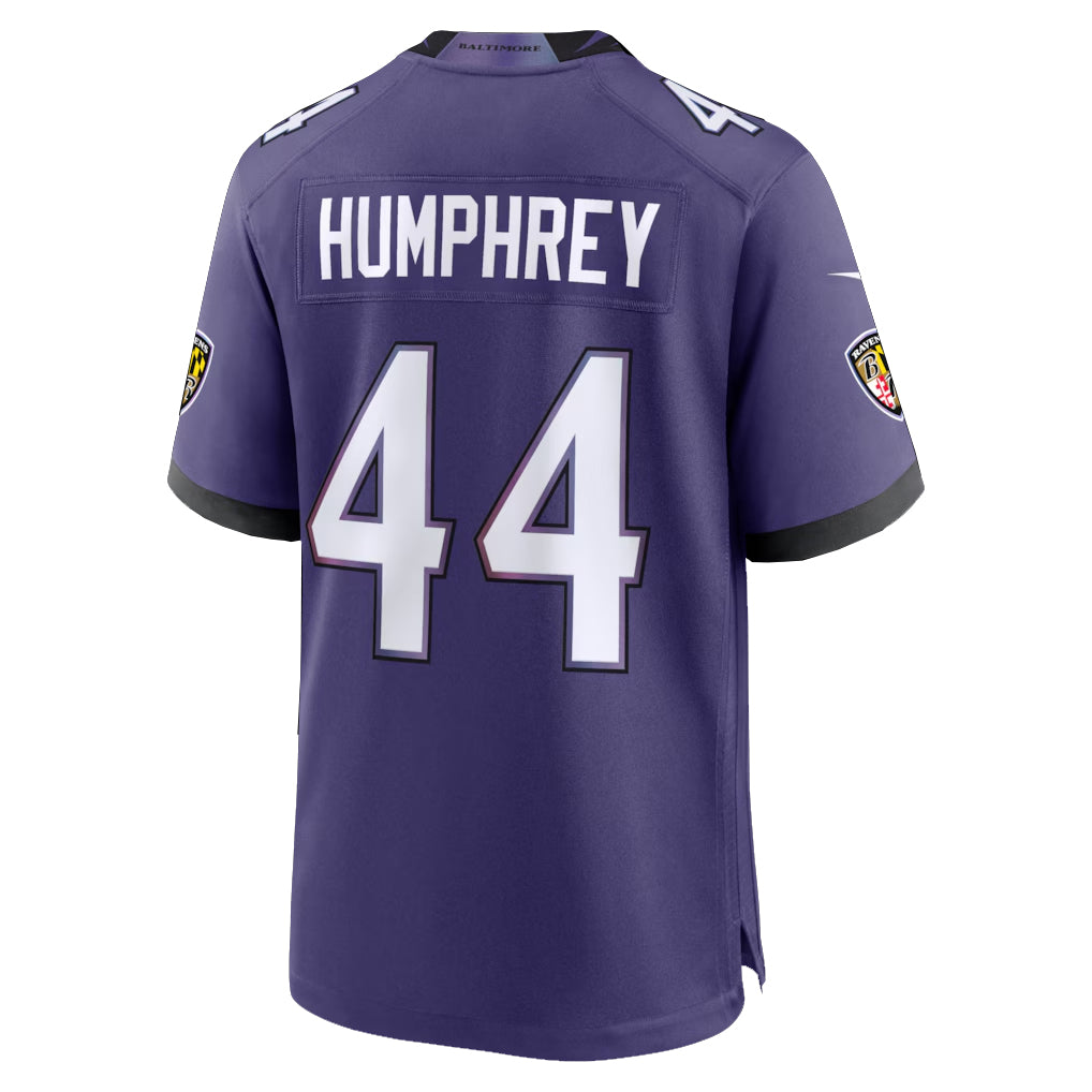 B.Ravens #44 Marlon Humphrey Player Purple Home Game Edoa Stitched Jerseys