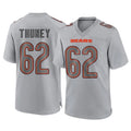 C.Bears #62 Joe Thuney Player Gray Atmosphere Fashion Game Edoa Stitched Jerseys