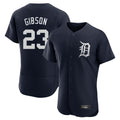 D.Tigers #23 Kirk Gibson Player Navy Limited Elite Home Edoa Stitched Jerseys
