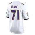 B.Ravens #71 Olaivavega Ioane Player White Alternate Home Edoa Stitched Jerseys