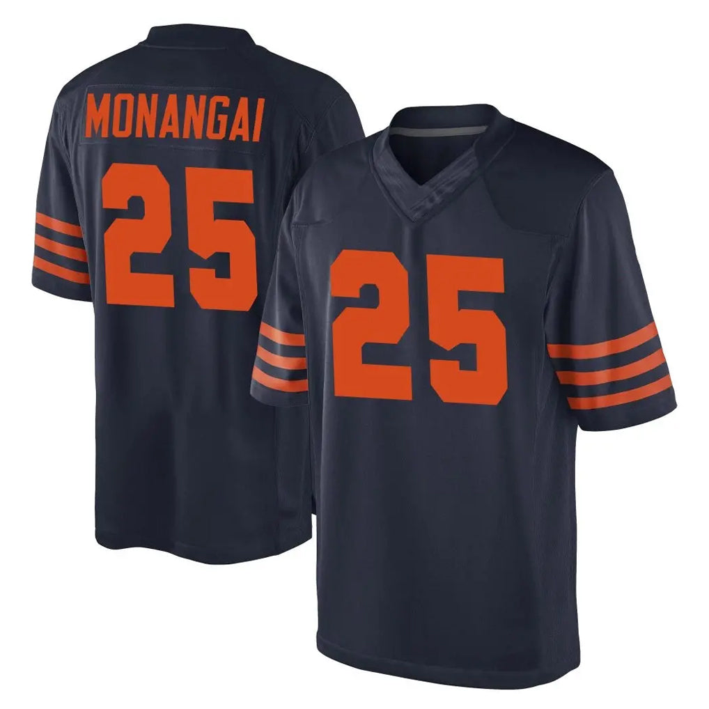 C.Bears #25 Kyle Monangai Player Navy Blue Alternate Game Edoa Stitched Jerseys