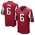A.Falcons #6 Nick Folk Player Red Color Vapor Home Game Edoa Stitched Jerseys