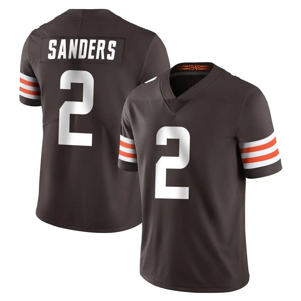 C.Browns #2 Shedeur Sanders Player Brown Color Vapor Untouchable Limited Home Game Edoa Stitched Jerseys