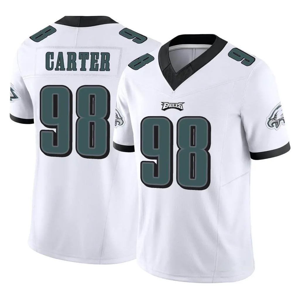 P.Eagles #98 Jalen Carter Player White Limited Vapor F.U.S.E. Home Game Edoa Stitched Jerseys