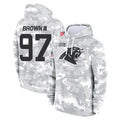 C.Panthers #97 Bobby Brown III Player Arctic Camo Salute to Service Pullover Hoodies Limited Game Edoa Stitched Jerseys