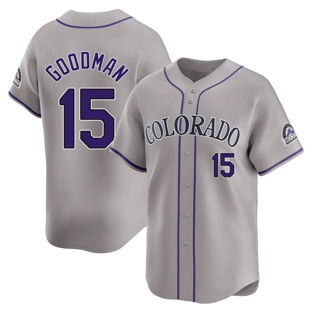 C.Rockies #15 Hunter Goodman Player Gray Limited Home Edoa Stitched Jerseys