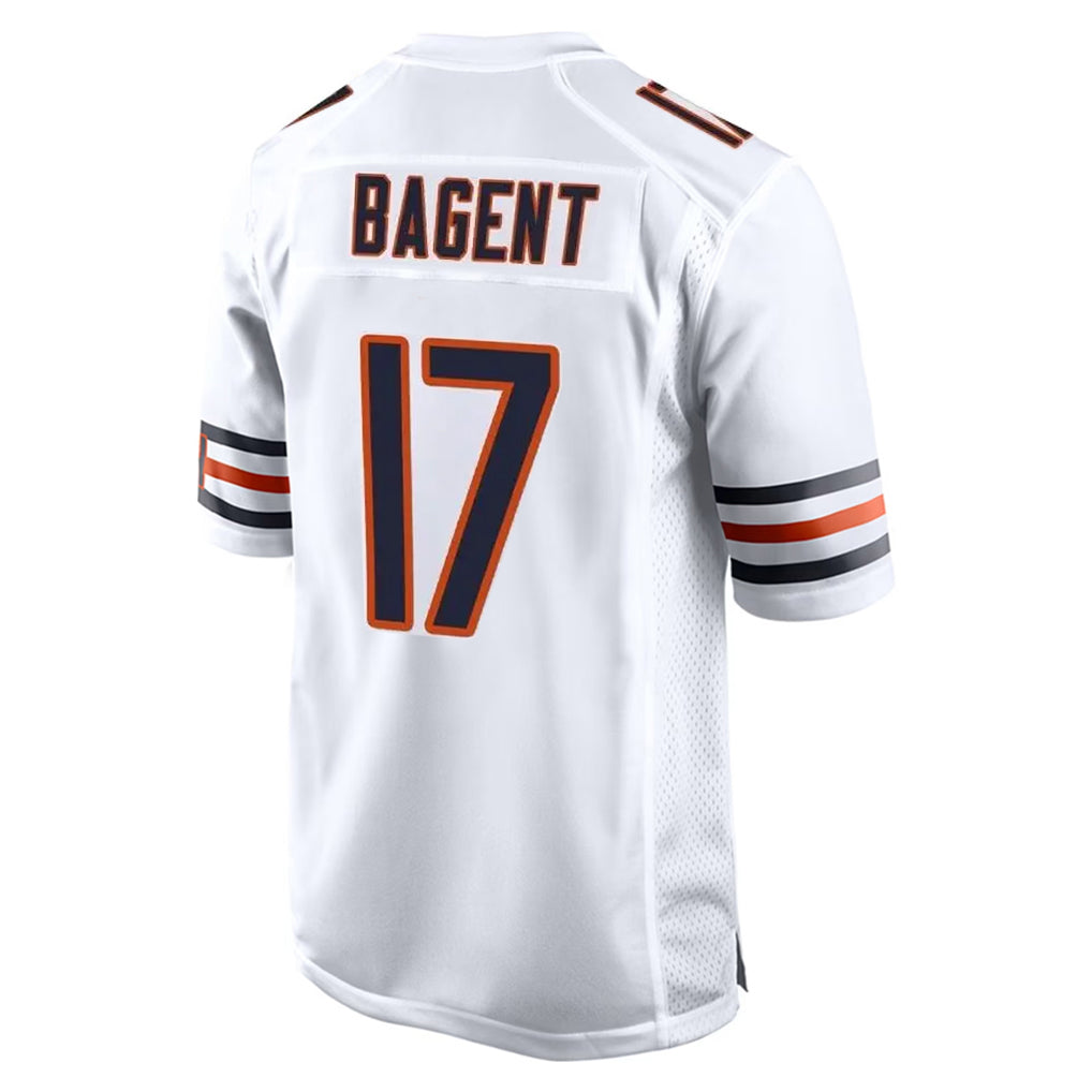 C.Bears #17 Tyson Bagent Player White Home Game Edoa Stitched Jerseys